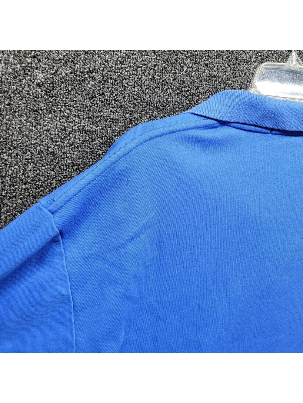 Vtg Polo Ralph Lauren Men's Sz L Polo Shirt Blue Soft Cotton yellow Pony